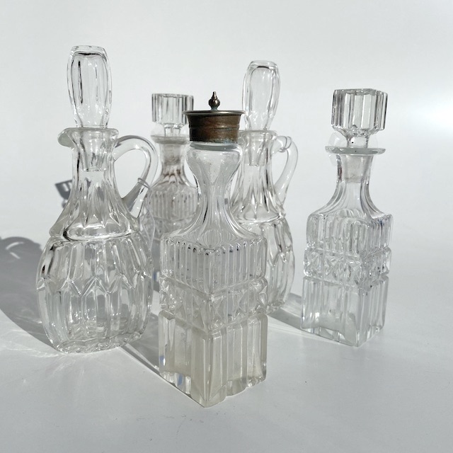 CONDIMENT BOTTLE, Crystal Glass Assorted